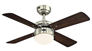 Ανεμιστήρας οροφής Westinghouse Colosseum Brushed Nickel/Weathered maple/silver blades 36 (90cm)