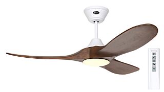 Ανεμιστήρας Οροφής CASAFAN ECO GENUINO L 122 MW-NB Matt White / Walnut 48 Inches με φωτιστικό