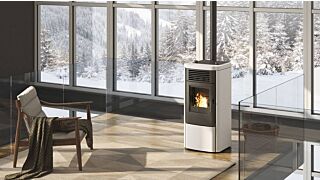 Σόμπα Pellet Αερόθερμη Edilkamin KLIK 8KW - Λευκό Μάτ 