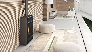 Σόμπα Pellet Στεγανή Edilkamin BILD Air Tight C 9KW - Μαύρο Γυαλί 