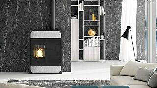 Σόμπα Pellet Στεγανή Edilkamin BILD Air Tight C 9KW - Φυσική Πέτρα 