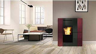 Σόμπα Pellet Καλοριφέρ Edilkamin BLADE H EKLEANER CERAMIC 18.7KW - Μπορντώ 