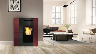 Σόμπα Pellet Καλοριφέρ Edilkamin BLADE H EKLEANER CERAMIC 22.5KW - Μπορντώ 