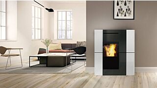 Σόμπα Pellet Καλοριφέρ Edilkamin BLADE H EKLEANER CERAMIC 18.7KW - Λευκό Μάτ 