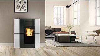 Σόμπα Pellet Καλοριφέρ Edilkamin BLADE H EKLEANER CERAMIC 22.5KW - Λευκό Μάτ 