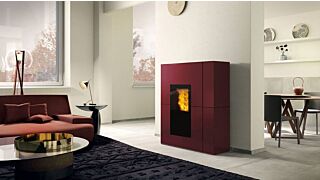 Σόμπα Pellet Καλοριφέρ Edilkamin BLADE H EKLEANER STEEL 18.7KW - Μπορντώ 