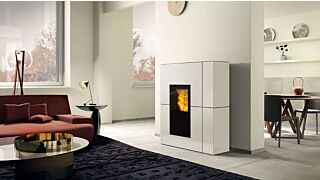 Σόμπα Pellet Καλοριφέρ Edilkamin BLADE H EKLEANER STEEL 18.7KW - Λευκό Μάτ 