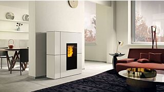 Σόμπα Pellet Καλοριφέρ Edilkamin BLADE H EKLEANER STEEL 22.5KW - Λευκό Μάτ 