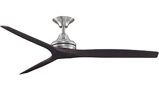 Ανεμιστήρας οροφής Fanimation SPITFIRE BN Βουρτσισμένο Νικέλιο 152cm (60) με Πτερύγια Σκούρας Καρυδιάς