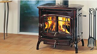 Σόμπα αέρα ξύλου HERGOM BENNINGTON Brown Majolica Σμάλτο καφέ 13kw