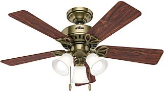 Ανεμιστήρας οροφής HUNTER Beacon Hill - Antique Brass - Rosewood-Medium Oak 107cm 24904