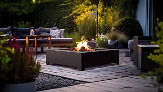 Τζάκι εξωτερικού χώρου Infire Fire Pit Black Square 1000