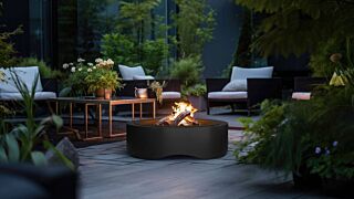 Τζάκι εξωτερικού χώρου Infire Fire Pit Garden Black Round 1000