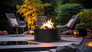 Τζάκι εξωτερικού χώρου Infire Fire Pit Garden Black Round 700
