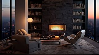 Τζάκι Βιοαιθανόλης INFIRE Slim Inside Black 1000