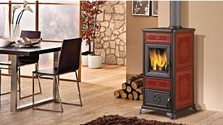 Σόμπα ξύλου Edilkamin - Italiana Camini Dafne Μπορντώ