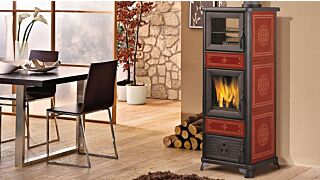 Σόμπα φούρνος ξύλου Edilkamin - Italiana Camini Dafne Μπορντώ