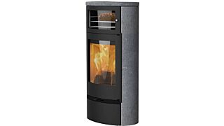 Ενεργειακή σόμπα με φούρνο Lotus Jubilee 35 με καπάκι και πλαϊνά πετρώματος Soapstone
