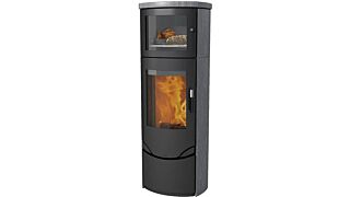 Ενεργειακή σόμπα με φούρνο Lotus Prio 7M με καπάκι και πλαϊνά πετρώματος Indian Night