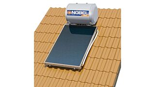 NOBEL Aelios CUS Glass 120lt 1.5 τμ (1x1.5τμ) Τριπλής ενέργειας Βάση κεραμοσκεπής 