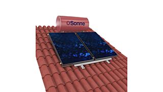 Ηλιακός Θερμοσίφωνας Glass Sonne Atlas 160lt/3m² Τριπλής Ενέργειας Α/Θ Διπλός Επιλεκτικός Συλλέκτης Κεραμοσκεπής