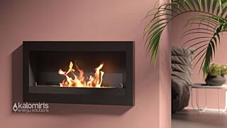 Τζάκι Βιοαιθανόλης Tecno Air System Verona Black Επίτοιχο