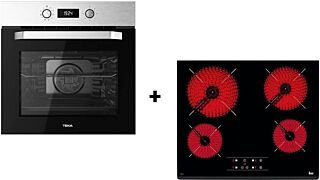 ΣΕΤ Εντοιχιζόμενος Φούρνος Κουζίνας TEKA HCB 6545 Inox + Κεραμική Εστία Κουζίνας TEKA TZ 6415