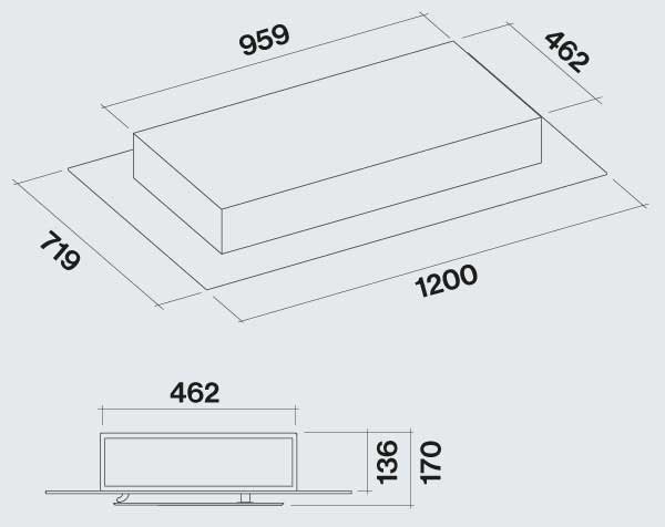 Falmec Aura Διαστάσεις