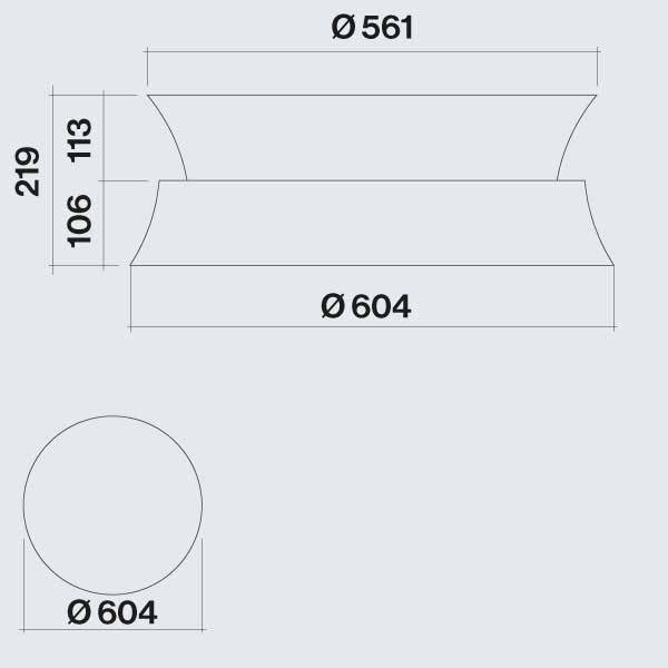 Falmec Dama Διαστάσεις