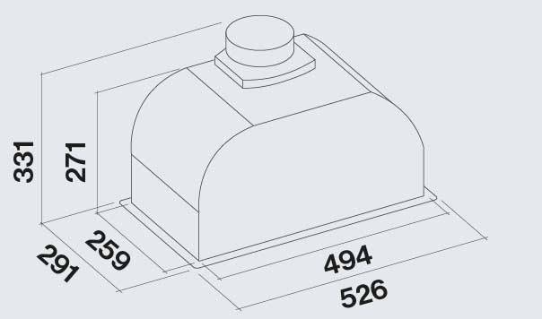Falmec Gruppo Incasso Διαστάσεις