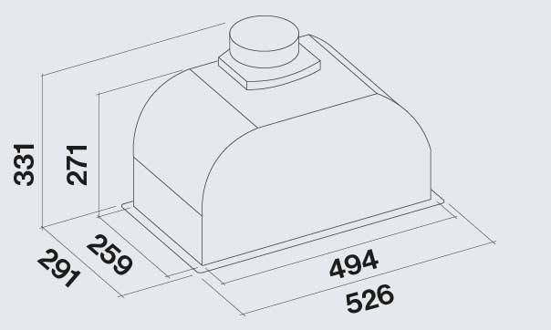 Falmec Gruppo Incasso Green Tech Διαστάσεις