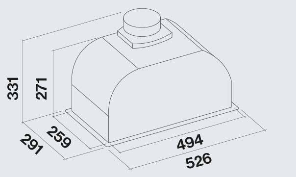 Falmec Gruppo Incasso Murano Διαστάσεις