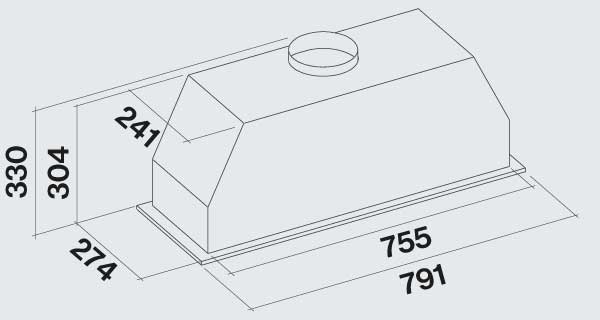 Falmec Gruppo Incasso Pro Διαστάσεις