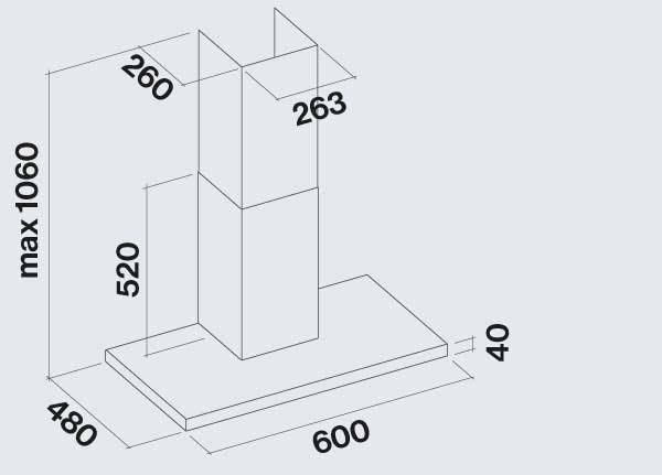 Falmec Lumen Διαστάσεις