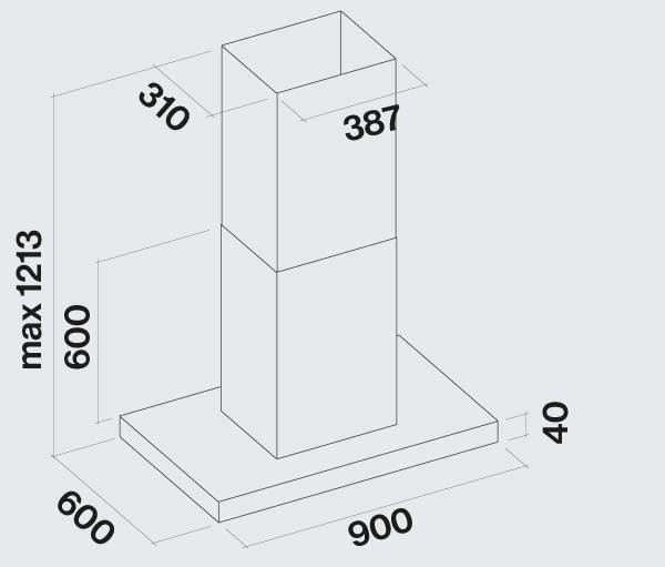 Falmec Lumen NRS Διαστάσεις