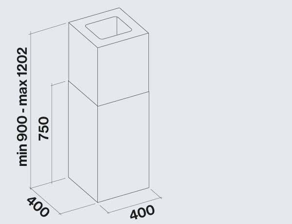 Falmec Mira Black Διαστάσεις