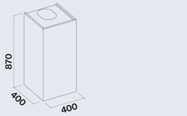 Falmec Mira White Διαστάσεις