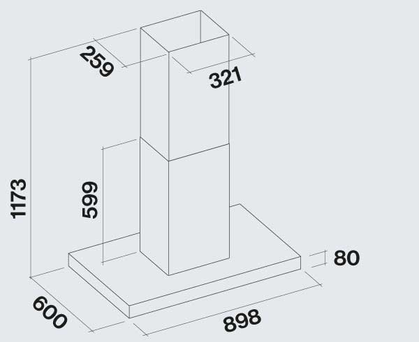 Falmec Plane No Drop Διαστάσεις