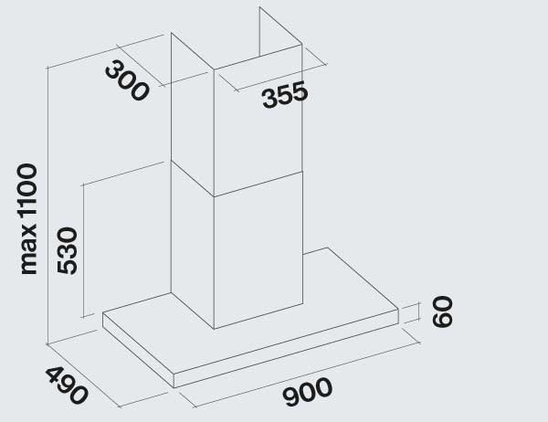 Falmec Plane NRS Διαστάσεις