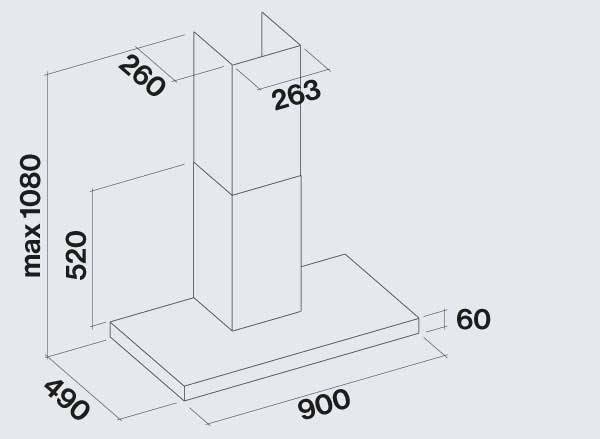 Falmec Plane White Διαστάσεις