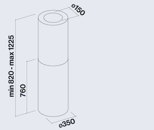 Falmec Polar Gold Διαστάσεις