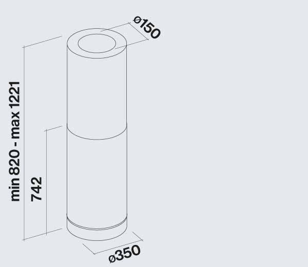 Falmec Polar Light Διαστάσεις