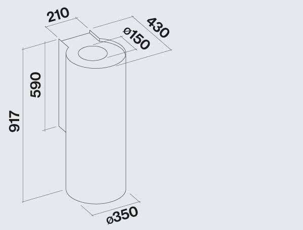 Falmec Polar White Διαστάσεις