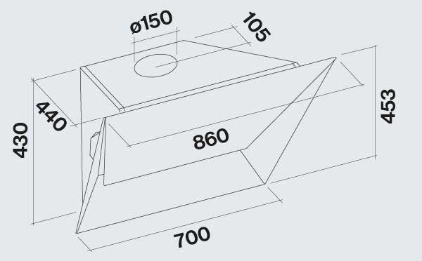 Falmec Prisma Διαστάσεις
