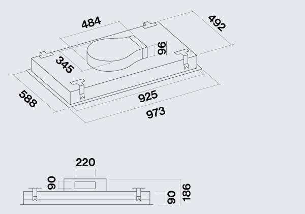 Falmec Sirio Διαστάσεις