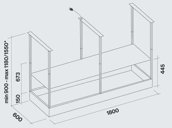 Falmec Spazio Διαστάσεις
