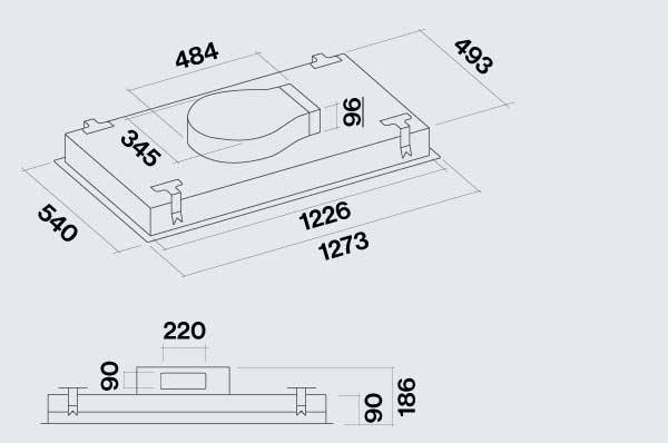 Falmec Stella Διαστάσεις