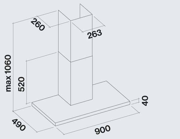 Falmec Stream Διαστάσεις