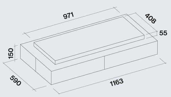Falmec Vega Διαστάσεις
