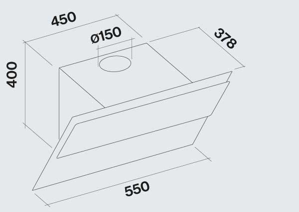 Falmec Verso Διαστάσεις